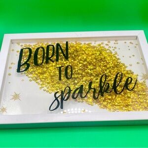 At Home Gold 'Born to Sparkle' Party Frame